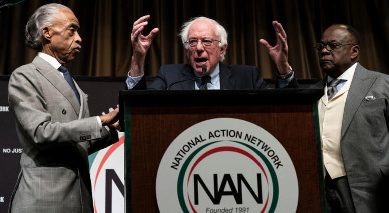 Image result for sharpton bernie sanders