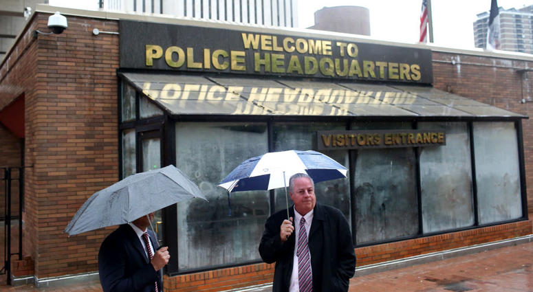 The lawyers for Officer Daniel Pantaleo enter One Police Plaza before his trial The lawyers for Officer Daniel Pantaleo enter One Police Plaza before his trial