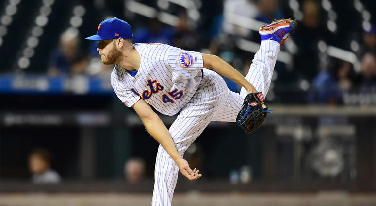 Zack Wheeler #45 of the New York Mets follows through with a pitch in the first inning of their game against the Miami Marlins at Citi Field on September 26, 2019 in the Flushing neighborhood of the Queens borough in New York City. Zack Wheeler #45 of the New York Mets follows through with a pitch in the first inning of their game against the Miami Marlins at Citi Field on September 26, 2019 in the Flushing neighborhood of the Queens borough in New York City.