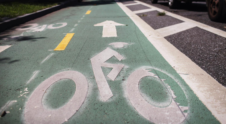 Bike lane on Prospect Park West Brooklyn Bike Lane