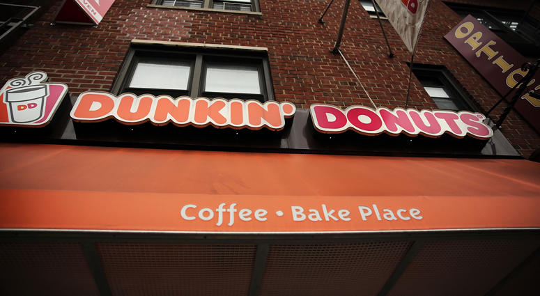 A Dunkin' Donuts is viewed on July 25, 2013 in New York City. Dunkin' Donuts