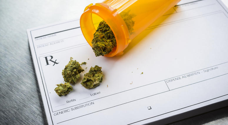 Medical Marijuana and a doctor's prescription pad Medical Marijuana