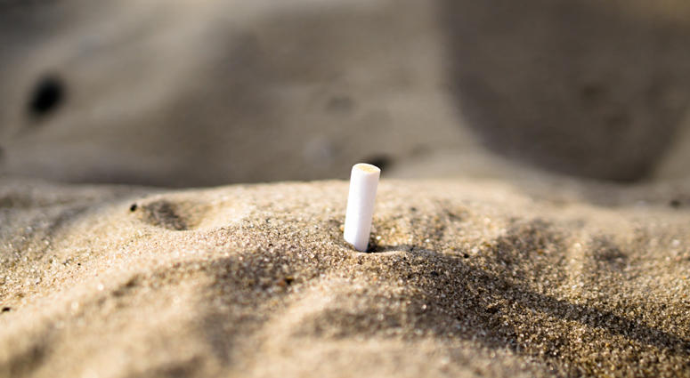 Cigarette on beach