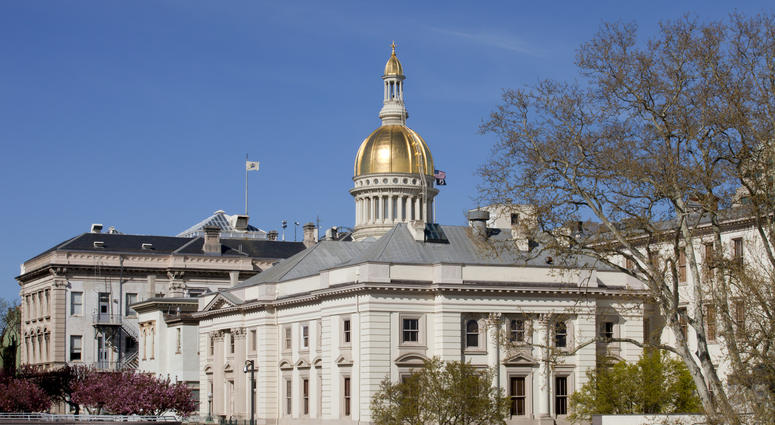 Gold dome of the New Jersey State Capitol Building in Trenton New Jersey State Capitol Building