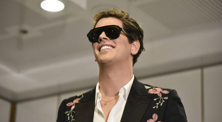 Milo Yiannopoulos speaks during an event hosted by senator David Leyonhjelm at Parliament House on December 5, 2017 in Canberra, Australia. Yiannopoulos is touring Australia with his Troll Academy show. Milo Yiannopoulos