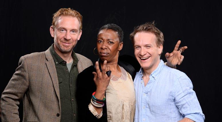 Paul Thornley (Ron Weasley), Noma Dumezweni (Hermione Granger), Jamie Parker (Harry Potter), the three stars of the new Harry Potter and the Cursed Child on Broadway. Harry Potter and the Cursed Child on Broadway