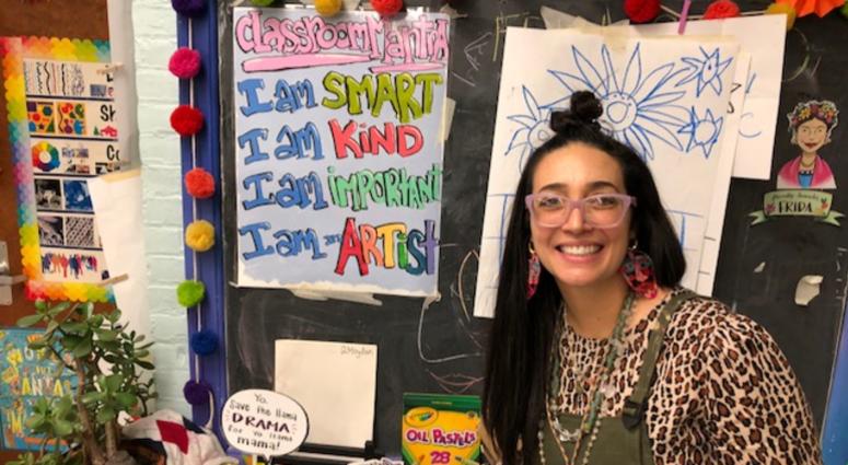 Lauren Mandal in her Randburn Elementary School classroom. Lauren Mandal in her Randburn Elementary School