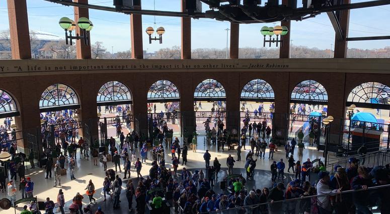 The crowd gathered at Citi Field for the Mets' home opener. Citi Field Opening Day