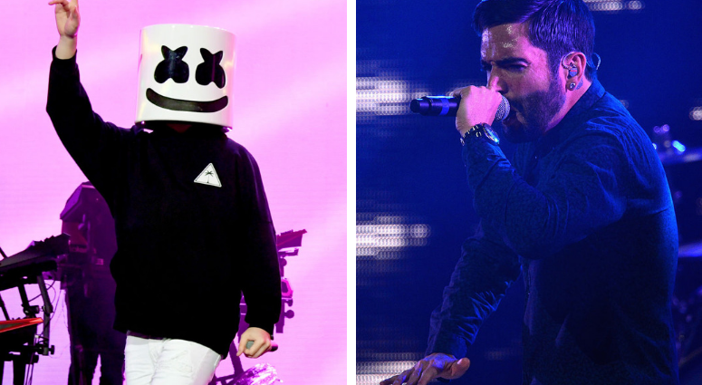Marshmello and Jeremy McKinnon of A Day To Remember Marshmello and Jeremy McKinnon of A Day To Remember