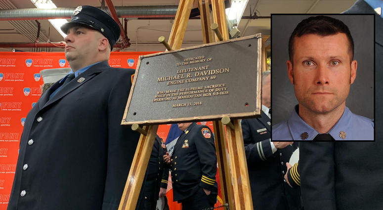 The ceremony for Michael Davidson on Saturday. Michael Davidson