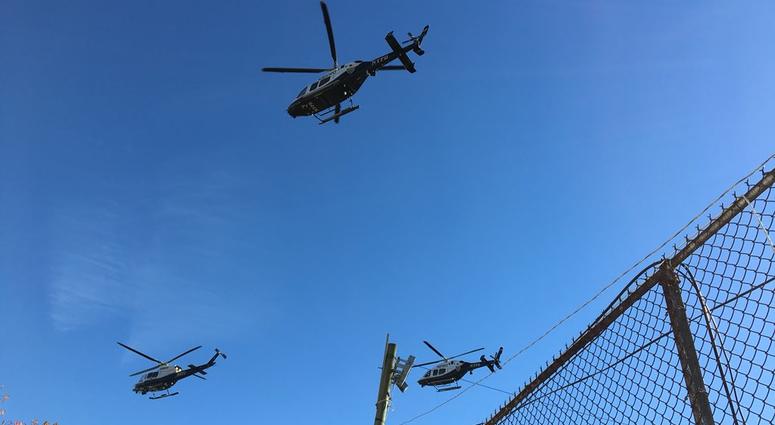 NYPD helicopters keeping an eye on the 2018 New York City Marathon 2018 New York City Marathon