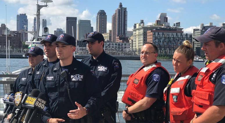 NYPD divers rescued a woman who jumped into the East River East River Rescue