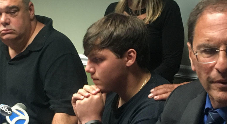 Sachem East High School football player Nicholas Paolucci. Nicholas Paolucci
