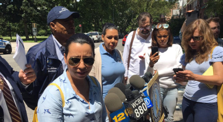 Sandra Chica, wife of pizza deliveryman Pablo Villavicencio, who is set to be deported. Sandra Chica