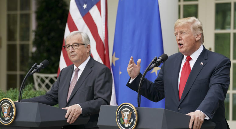 President Donald Trump And European Commission President Jean-Claude Juncker President Donald Trump And European Commission President Jean-Claude Juncker