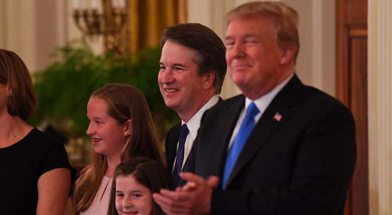 At the White House, President Donald Trump announces his nomination of Brett Kavanaugh for the Supreme Court of the United States. Judge Brett Kavanaugh, President Donald Trump
