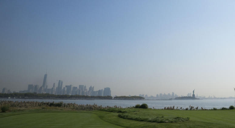 The Manhattan skyline. The Manhattan skyline