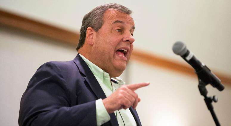 Former New Jersey Gov. Chris Christie discusses the future of the Republican party while giving his first public address since leaving office Thursday, Oct. 18, 2018 at Rowan University in Glassboro, N.J. Chris Christie