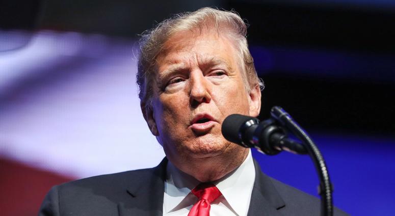 United States President Donald Trump speaks at the annual Future Farmers of America Convention and Expo at Banker's Life Fieldhouse in Indianapolis, Saturday, Oct. 27, 2018 Donald Trump
