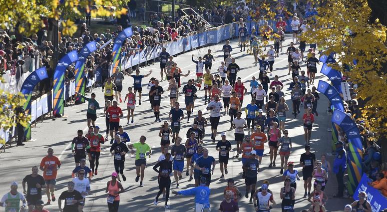 Runners participate during the 2018 TCS New York City Marathon. NYC Marathon