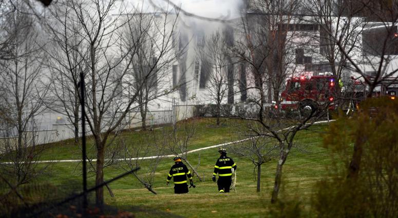 Colts Neck firefighters respond to a house fire off of Willow Brook Road on Tuesday, Nov. 20, 2018 Colts Neck Fire