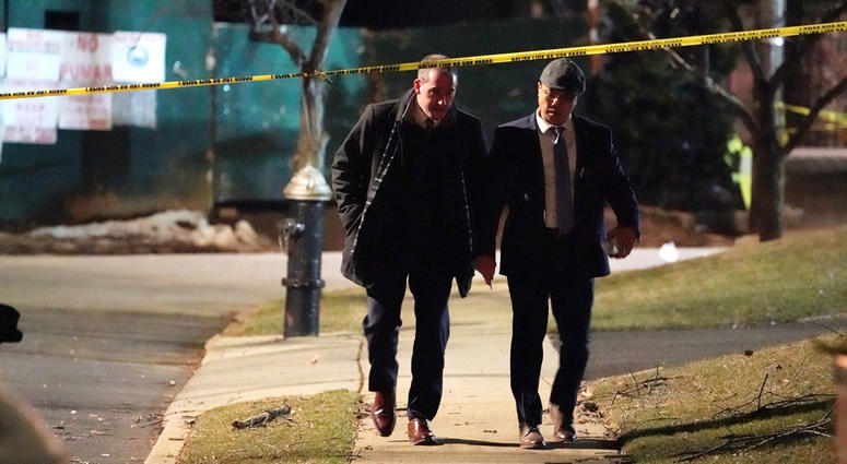 Police at the scene where Gambino mob boss Frank Cali was fatally shot on Hilltop Terrace on March 13, 2019. Frank Cali Crime Scene