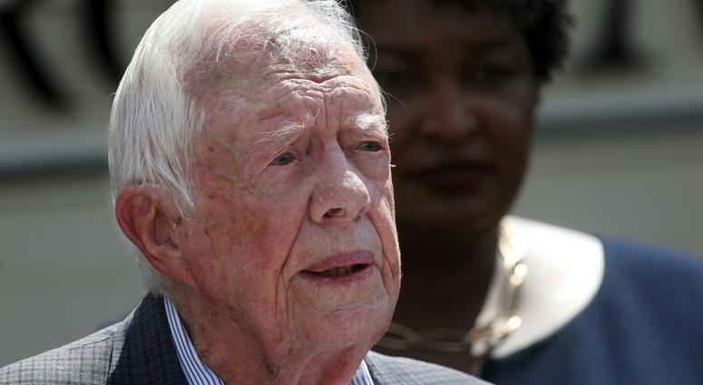 In this Sept. 18, 2018 file photo, former President Jimmy Carter speaks during a news conference, in Plains, Ga. Jimmy Carter AP