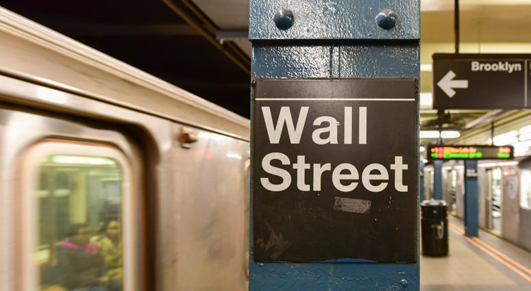 Subway Train at Wall Street Station