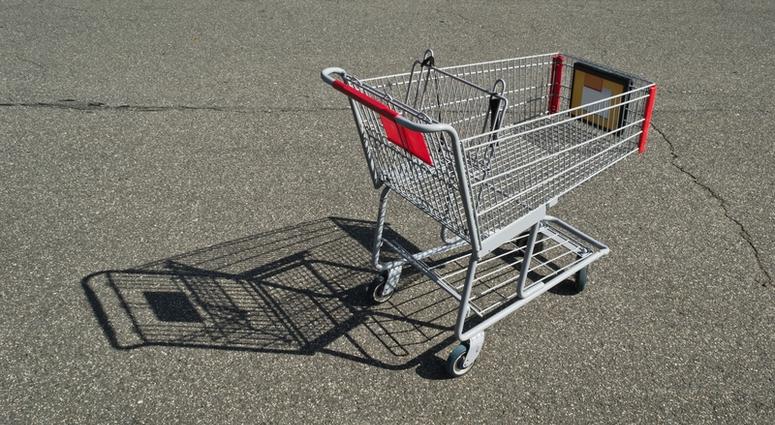 A shopping cart A shopping cart.