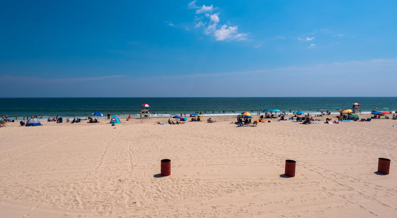 Seaside beach at the Jersey Shore. Seaside Heights Beach