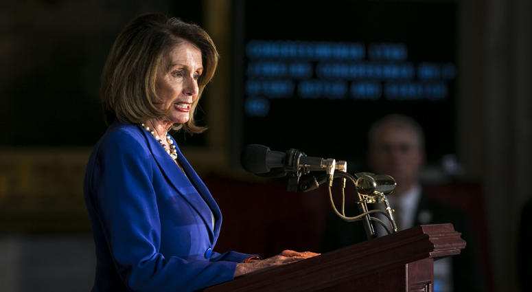 Nancy Pelosi, a Democrat from California, speaks during a congressional Gold Medal ceremony for former Senator Bob Dole Nancy Pelosi