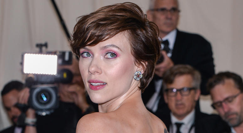 Scarlett Johansson walking the red carpet at The Metropolitan Museum of Art Costume Institute Benefit Scarlett Johansson