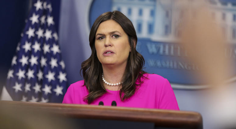 White House press secretary Sarah Huckabee Sanders White House press secretary Sarah Huckabee Sanders