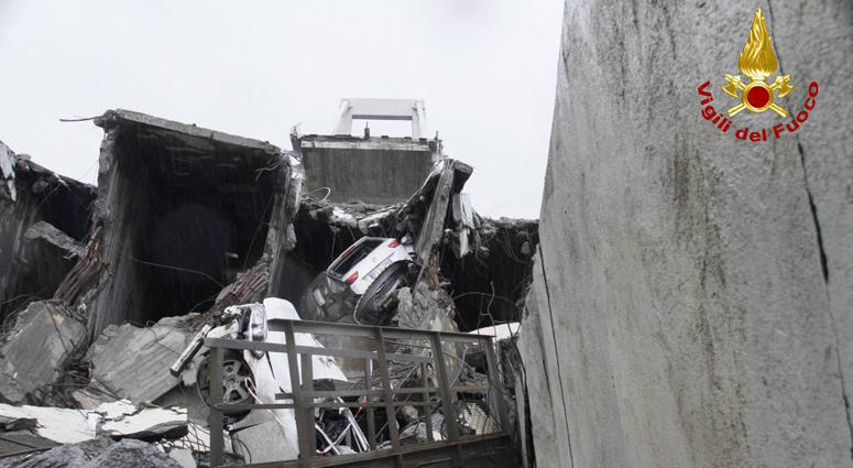 A major motorway bridge has collapsed near the Italian City of Genoa. Italy Bridge Collapse