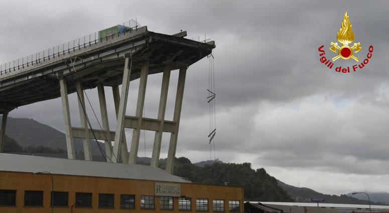 A major motorway bridge has collapsed near the Italian City of Genoa. Italy Bridge Collapse