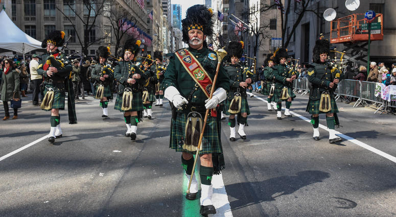 Marchers in New York's St. Patrick's Day parade