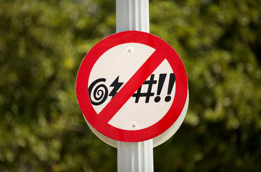 Expletive street sign