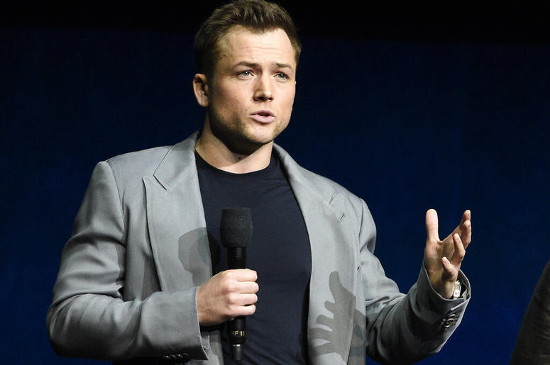 Taron Egerton, who plays singer Elton John in the upcoming film "Rocketman"