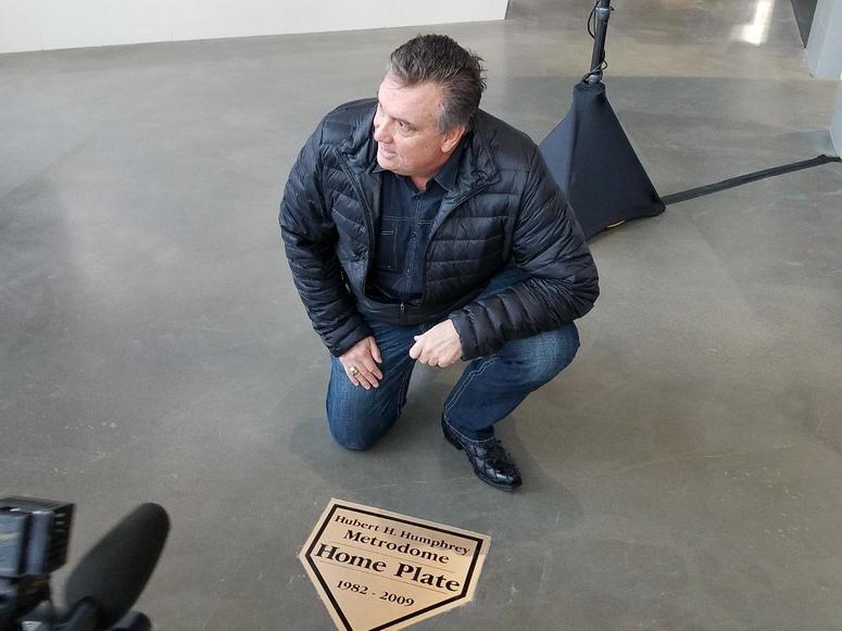 Home plate and Kent Hrbek Kent Hrbek