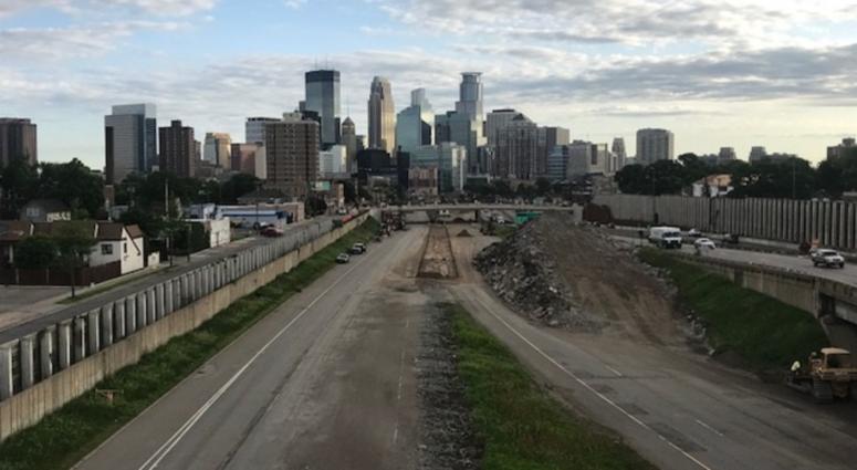 Shot from 24th Avenue pedestrian bridge on its final day