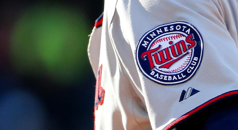 Twins logo on uniform Twins uniform logo