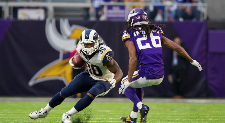 Rams playing the Vikings Vikings playing the Rams