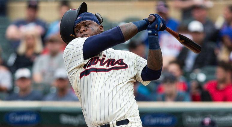 A big swing by the Twins' Miguel Sano Miguel Sano of the Twins