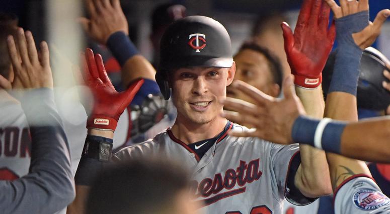 Max Kepler in the dugout after homering in Toronto Max Kepler gets a big hand