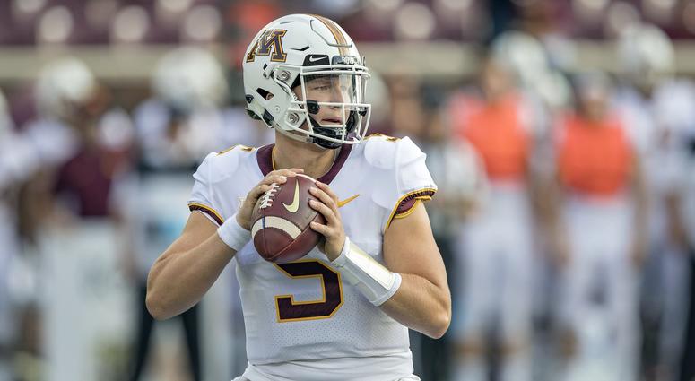Freshman quarterback Zack Annexstad Gopher quarterback Zack Annexstad