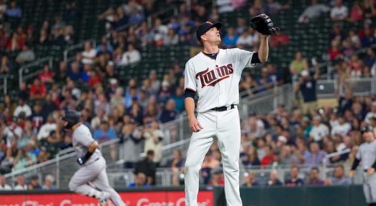 Kyle Gibson pitched well but was tagged with the loss Gibson gives up a home run