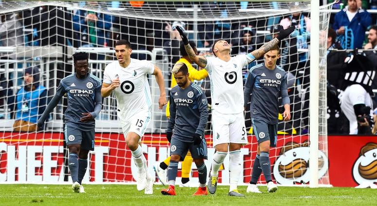 Francisco Calvo of Minnesota United reacts to missed shot A missed shot by Francisco Calvo