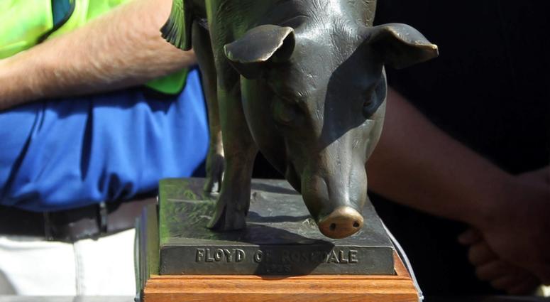 It is Floyd Iowa-Minnesota trophy, Floyd of Rosedale