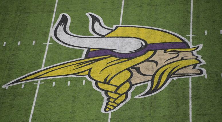 Minnesota Vikings logo Vikings logo on field