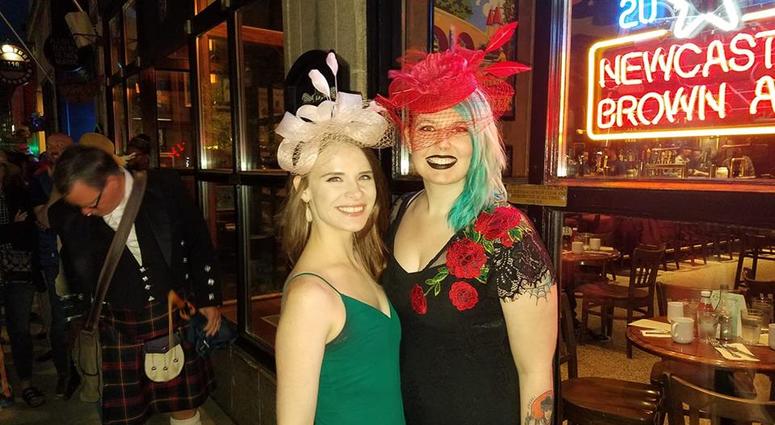 Elizabeth Sully and Katie Lynn Brooks get an early start for Royal Wedding